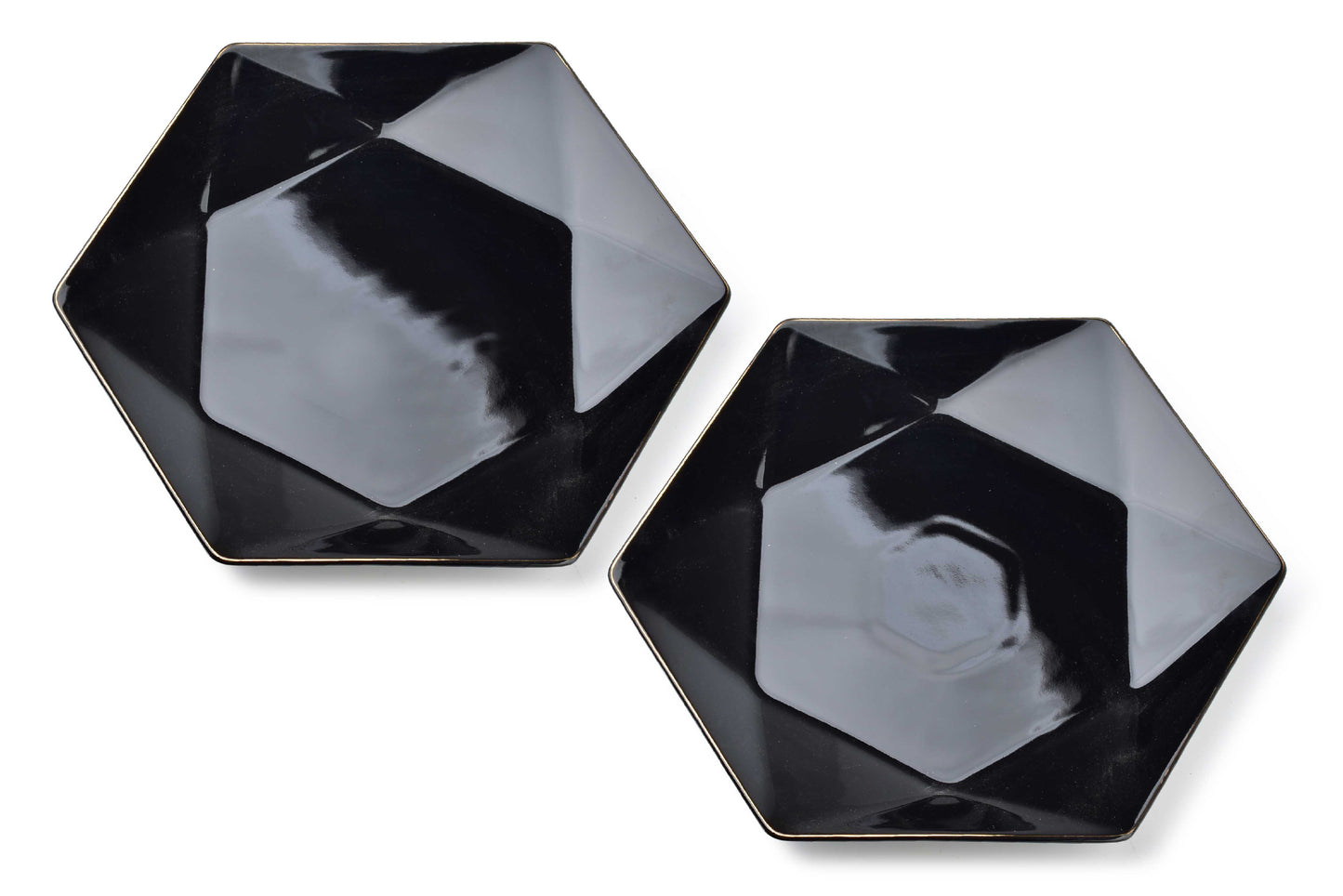 RALPH BLACK Komplet 2 talerzy płaskie 32,5x 28.5cm x h3cm Affekdesign By Mondex