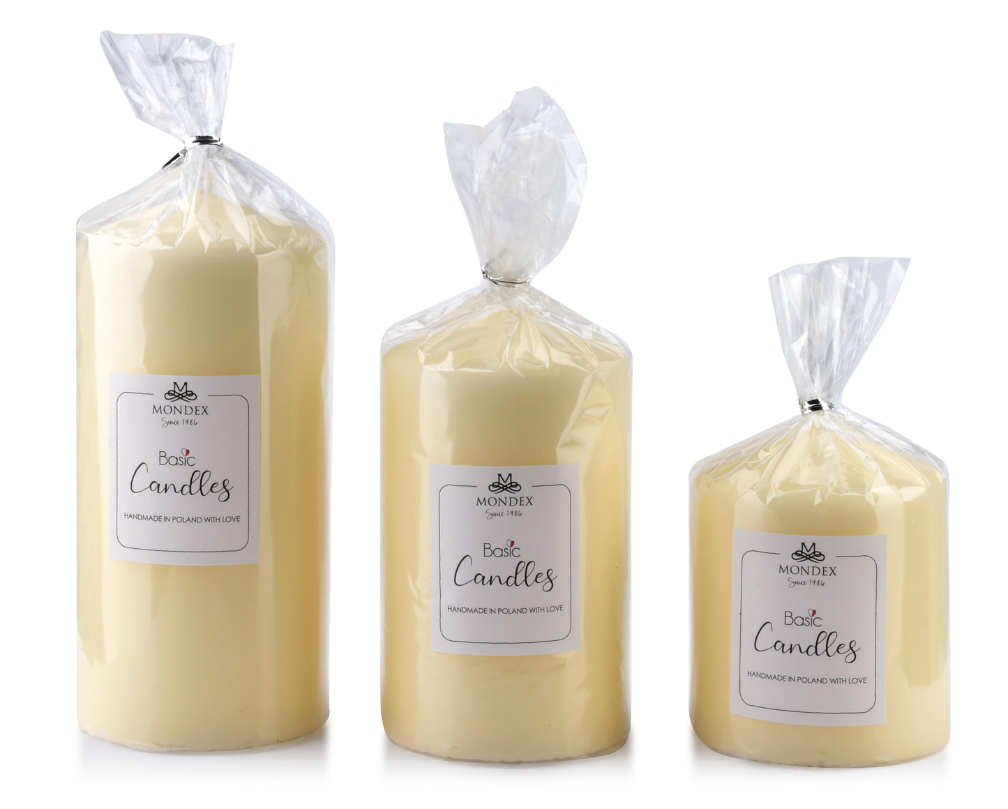 Świeca CLASSIC CANDLES walec duży 8xh18cm kremowa Mondex