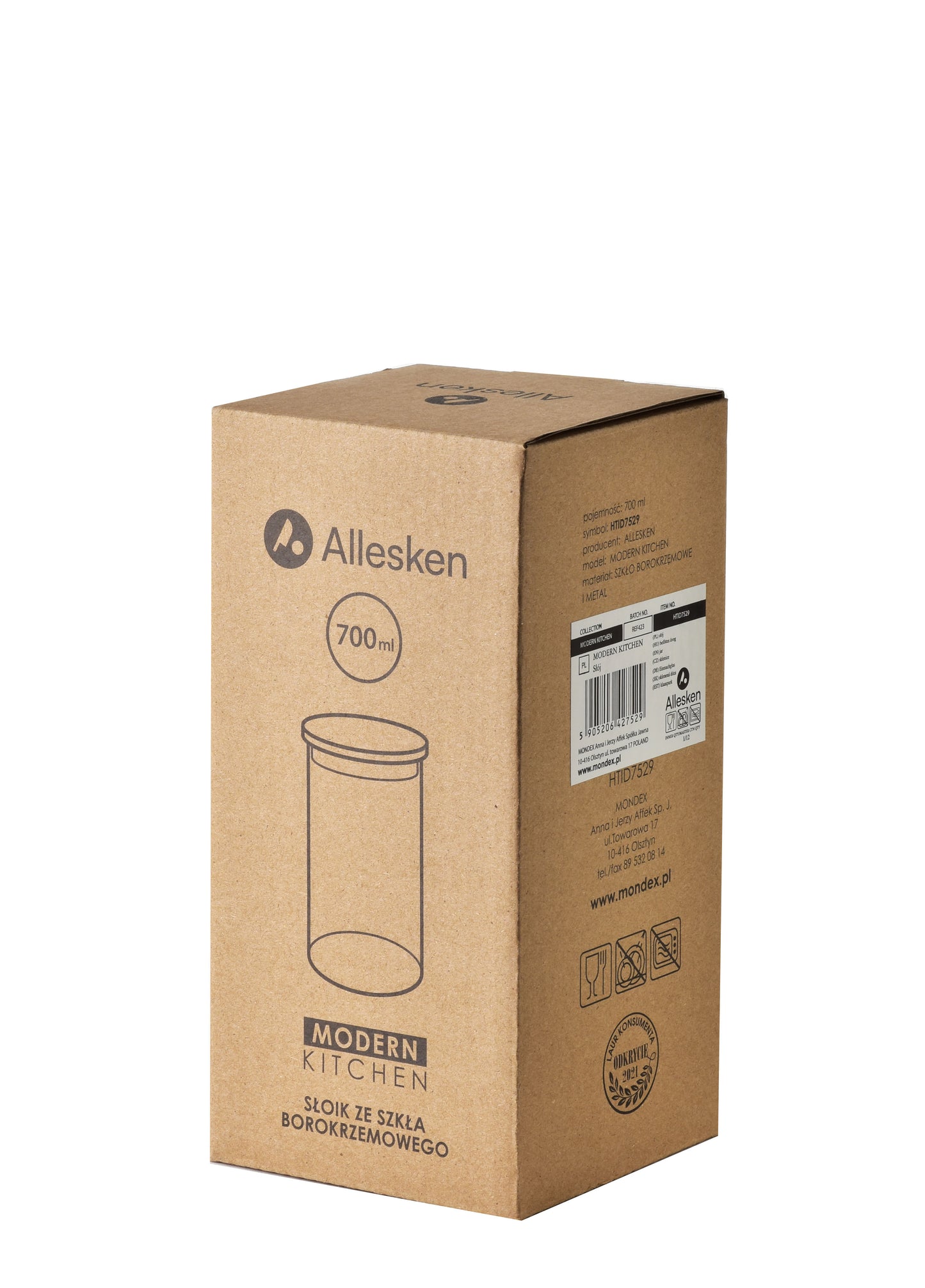 MODERN KITCHEN Słój 700ml 9x8xh17,5cm Allesken