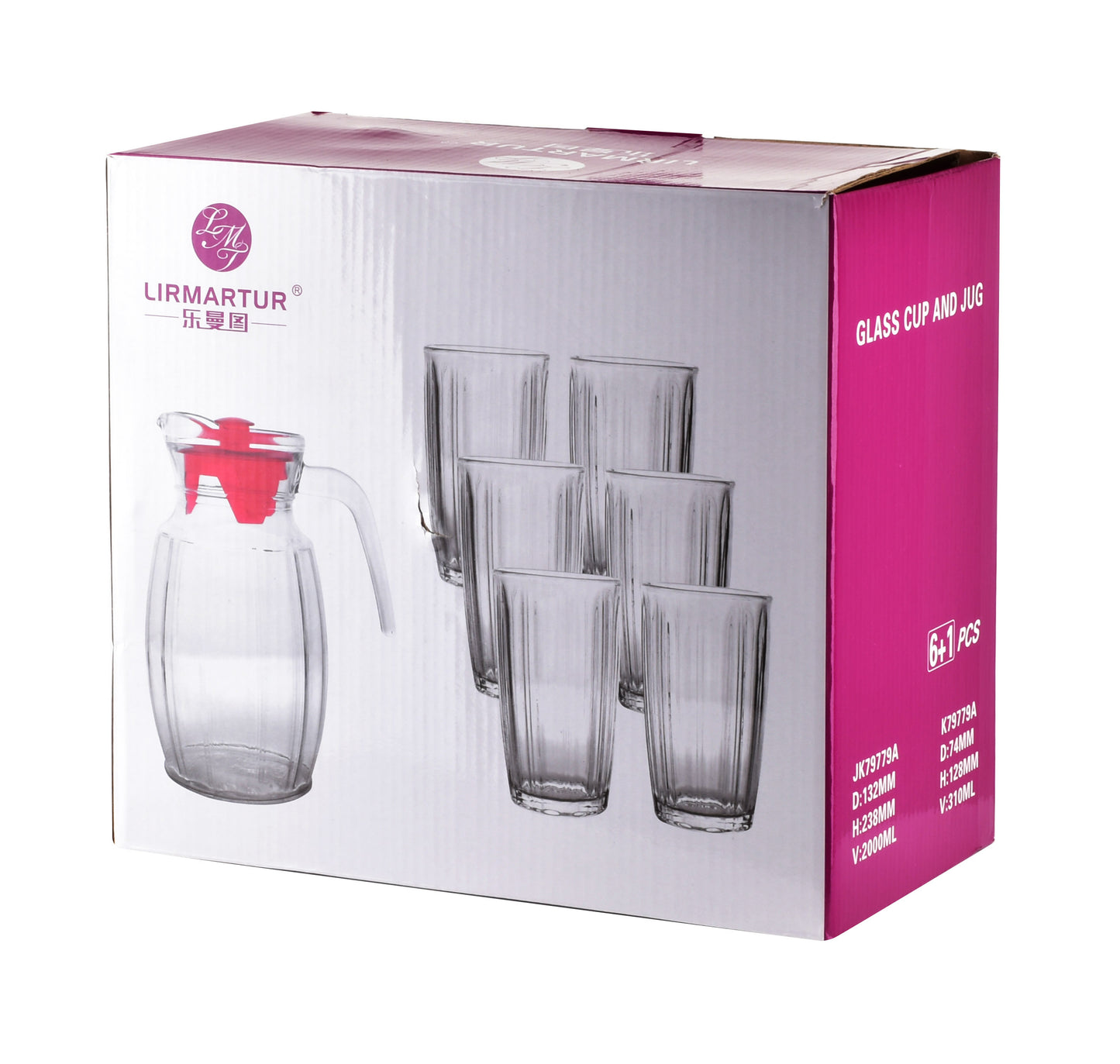 SOFIA Komplet dzbanek i 6 szklanek2L, 6x310ml Mondex