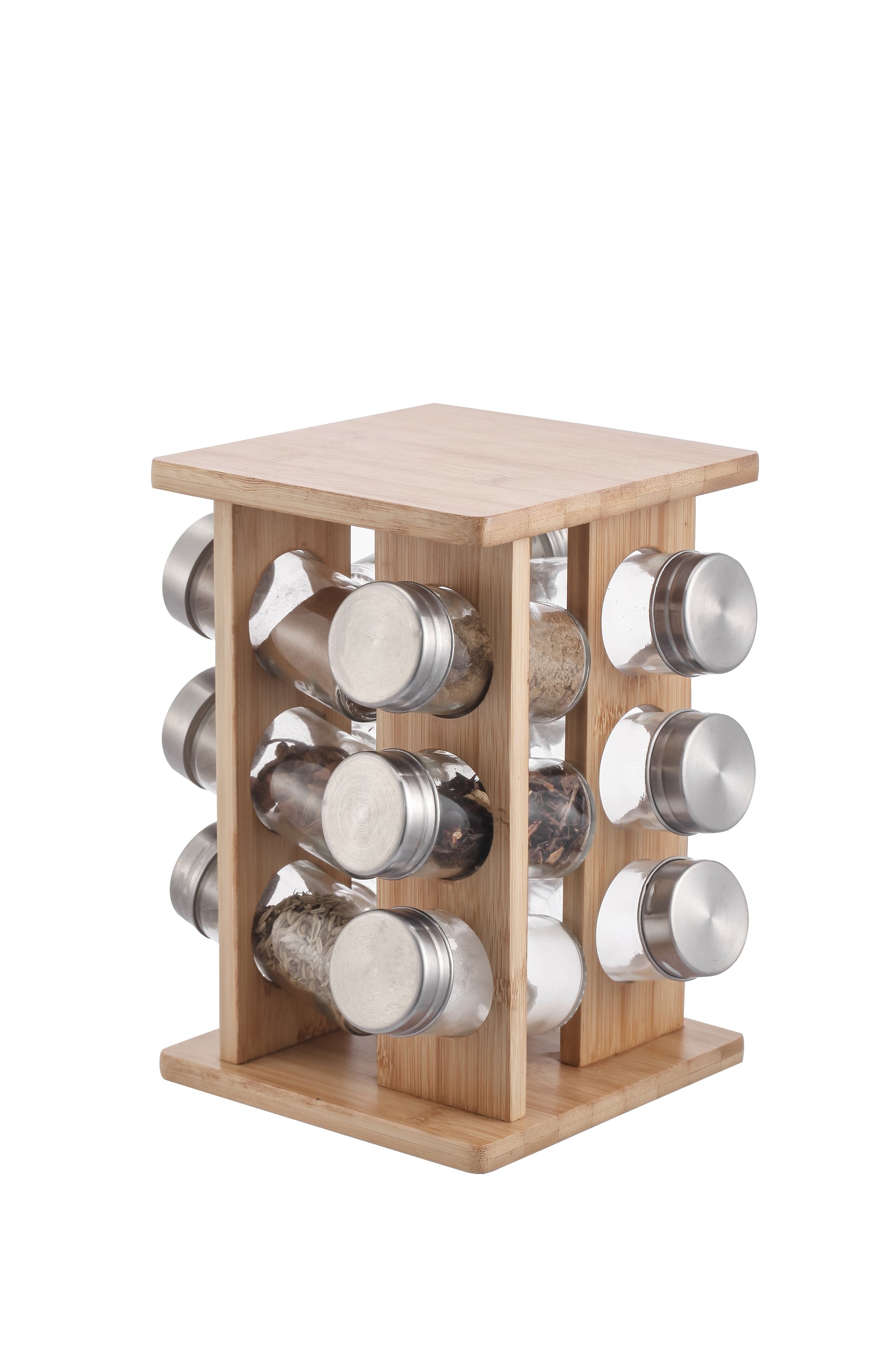 MODERN KITCHEN Zestaw 12 przyprawników 15x15x23,5cm na stojaku Allesken