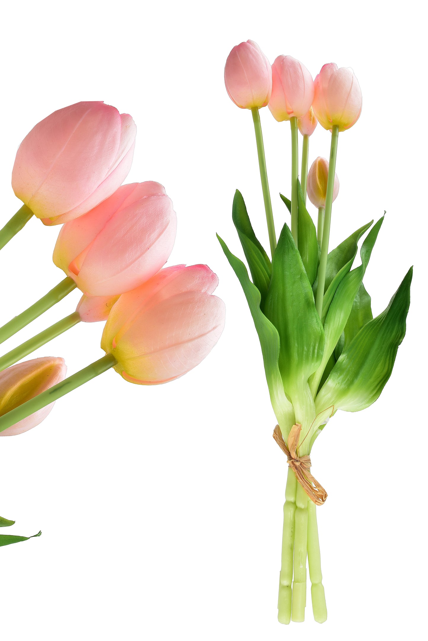 VIRIDIS Kwiat sztuczny Bukiet 5 tulipanów różowe 40cm Mondex Since 1986R