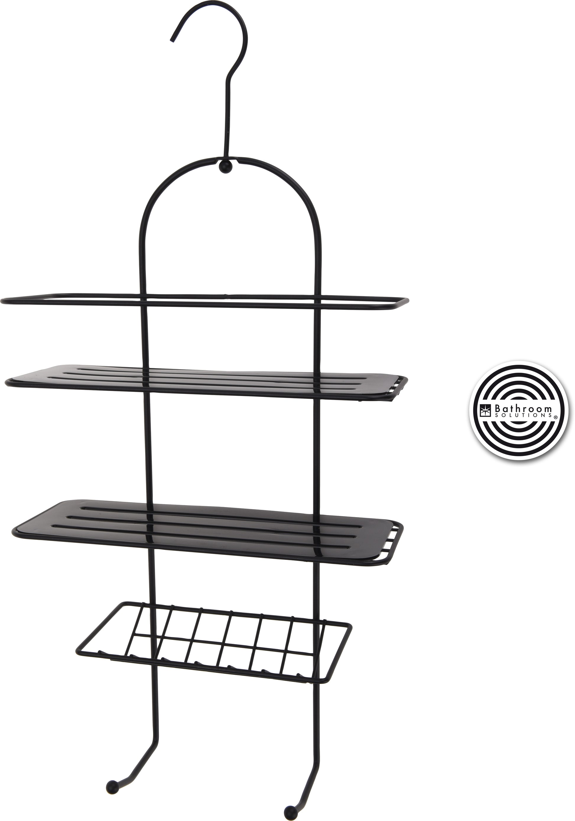 PÓŁKA ŁAZIENKOWA METALOWA CZARNA CLR25x11xh55cm metalowa czarna Mondex