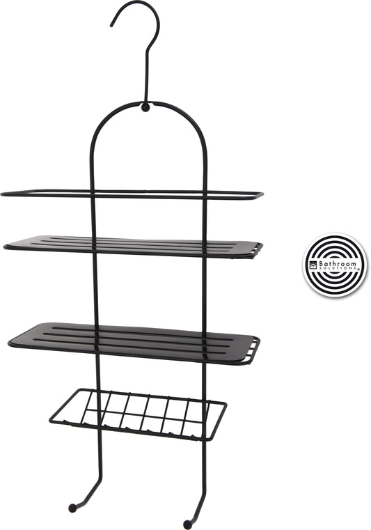 PÓŁKA ŁAZIENKOWA METALOWA CZARNA CLR25x11xh55cm metalowa czarna Mondex