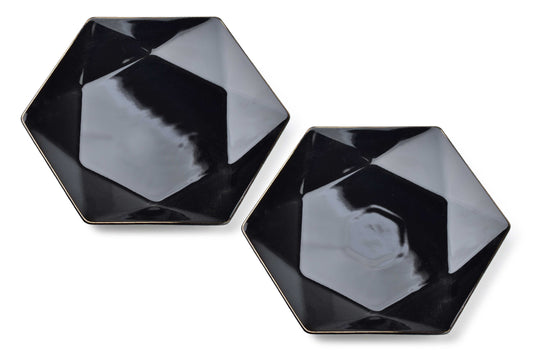 RALPH BLACK Komplet 2 talerzy płaskie 32,5x 28.5cm x h3cm Affekdesign By Mondex