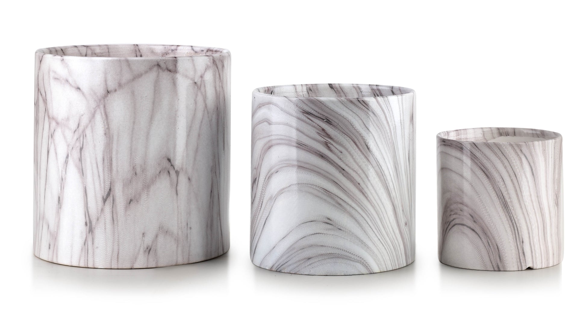 NEVA MARBLE KOMPLET 3 DONICZEK xL:14Xh15 L:11,5Xh11,5 M:8,5Xh8,5cm Mondex
