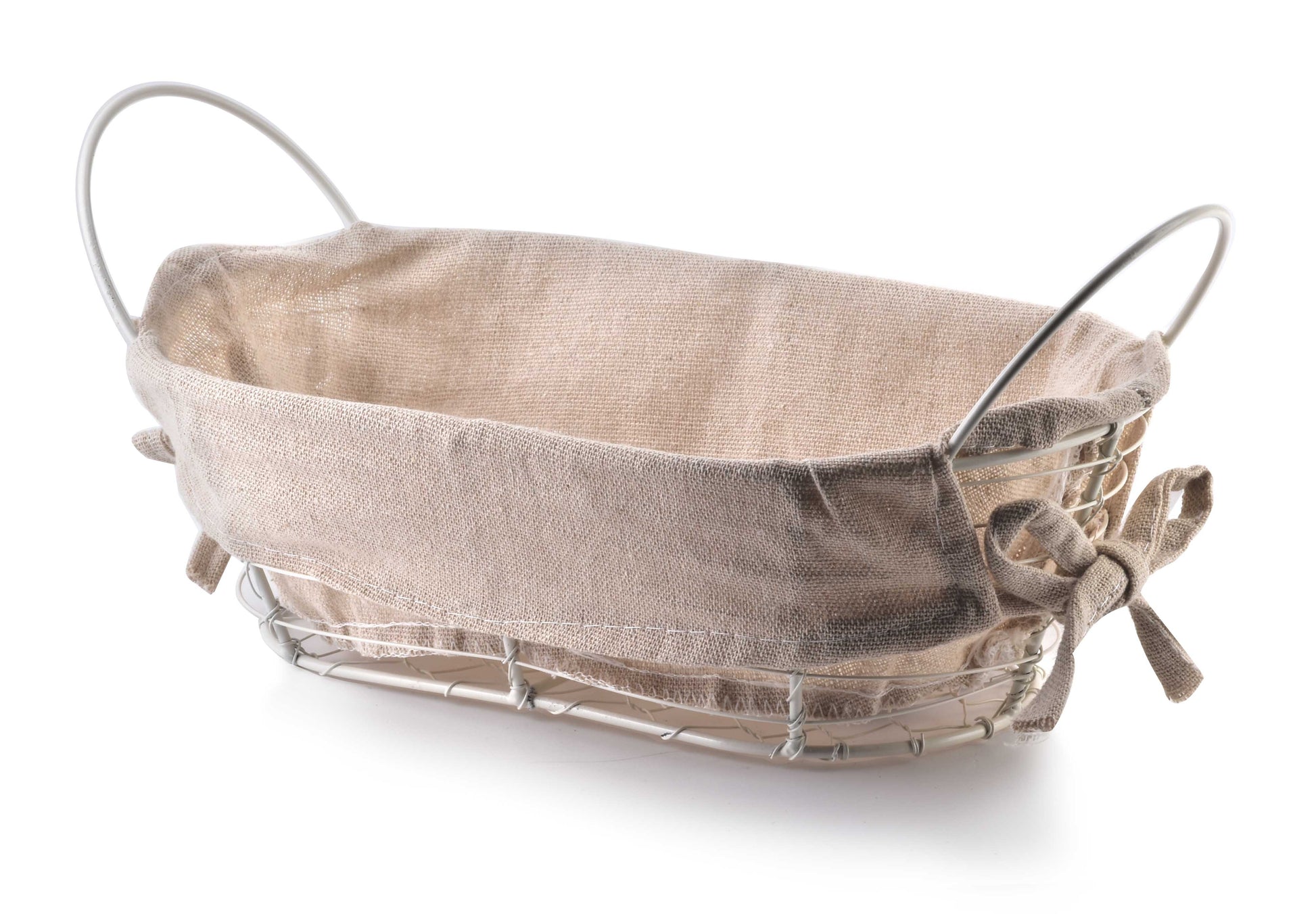 WILL koszyk metalowy 25x15x8/28x15x11,5cm kremowy Cookini By Mondex