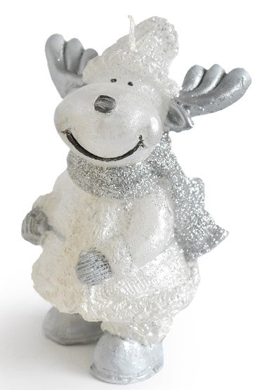 Świeca ŁOŚ figurka 10x13cmparafinowa srebrna Mondex