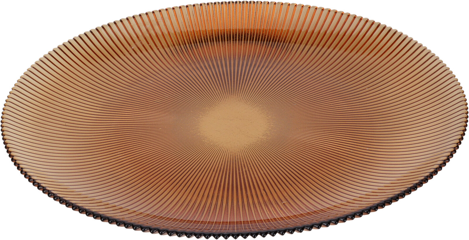 TALERZ szklany 32cm BURSZTYNOWY Mondex