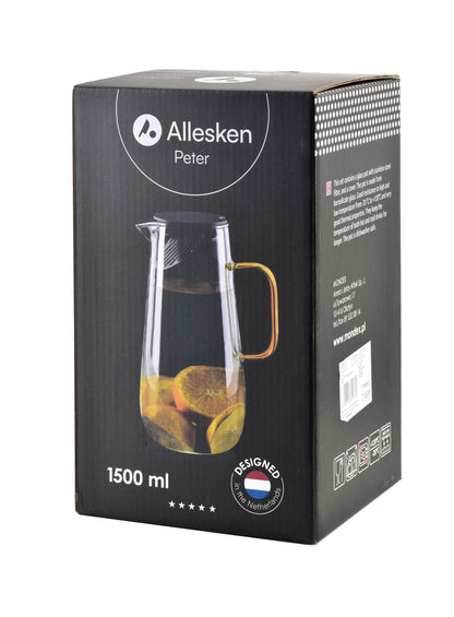 PETER Dzbanek szklany 1,5L szary Affekdesign By Mondex