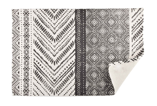 BOHO Dywanik 60x90cm czarno beżowy Mondex