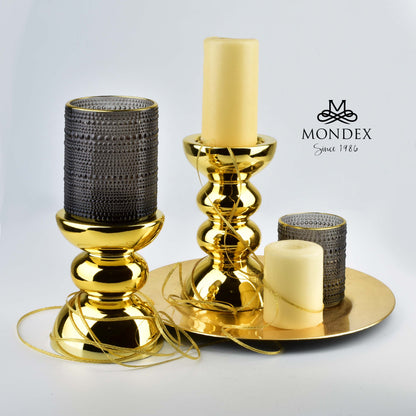 RITA GOLD Świecznik ŚR.12XH:20,5CM Mondex